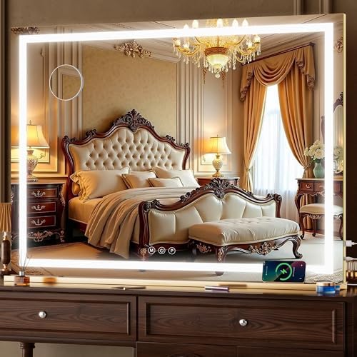 Hasipu Vanity Mirror with Lights, Lighted Makeup Mirror with Dimmable 3 Modes by Whatssuitableisthebest