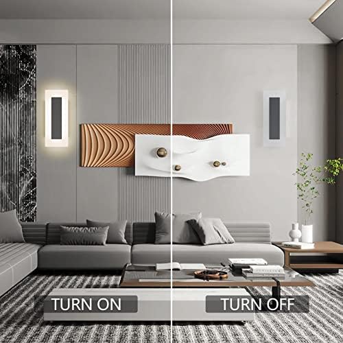 LMQNINE Modern LED Acrylic Black Wall Sconce Warm White Light 3000K - Image 6