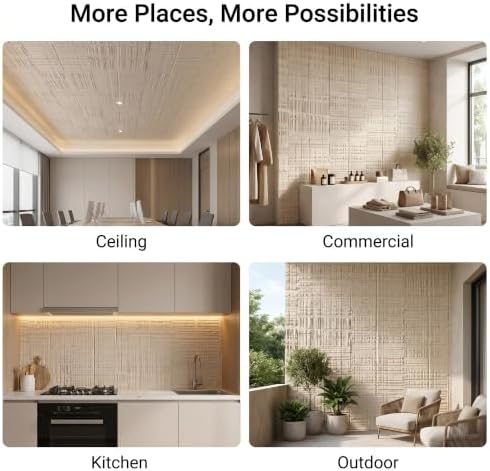 VooBang 8-Pack 3D Wall Panels, Quartz Sand Mixed Material, Bendable & Cut-Free - Image 6