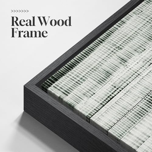 Framed Dark Sage Green Modern Abstract Wall Art, 1 Piece 24x36 In - Image 5