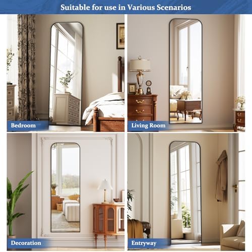 Full Length Mirror 64"x21" Arched Floor Standing Large Mirrors - Image 4