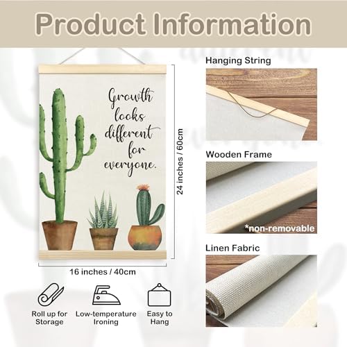 TLESKE Mental Health Cactus Poster Hanger Frame, Motivational Inspirational - Image 7