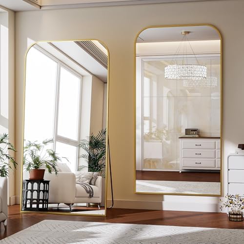 Oversized Full Length Mirror 76"x34" Arched Floor Standing Mirror - Image 2