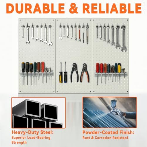 Ultrawall Metal Pegboard Panels, Pegboard Wall Organizer - Image 3