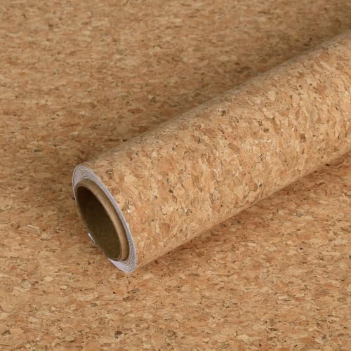 VEELIKE Rustic Cork Peel and Stick Wallpaper by VEELIKE