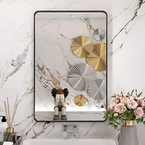 WEER Black Bathroom Vanity Mirror 20X30 Inch - Image 2