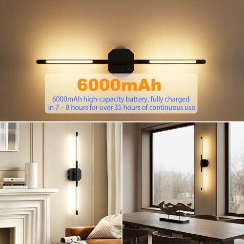 Rechargeable Wall Sconce, 1 Pack, 35-Hour Battery - Image 4