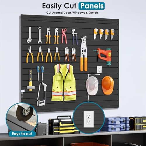 Brakki Slat Wall Paneling 4x4 Ft, Slatwall Garage Organizer Storage System - Image 5