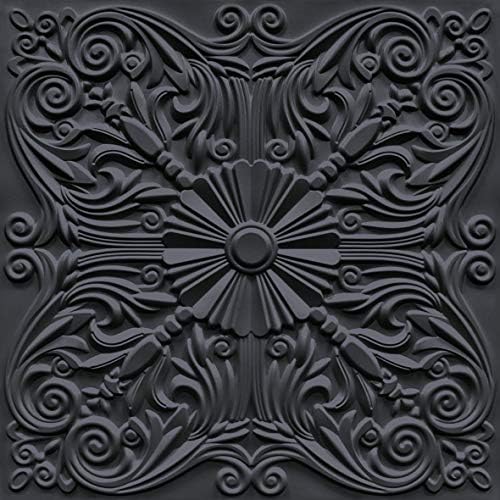 Art3d Spanish Floral Drop Ceiling Tiles, 24 x 24 in by Art3d