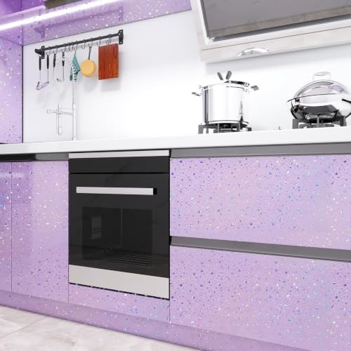 JPK Purple Holographic Star Wallpaper - Image 6