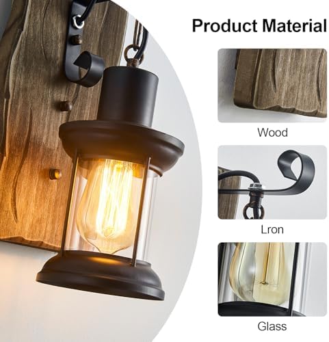 Farmhouse wall sconces Rustic wall sconces Indoor wall lights1pack - Image 5