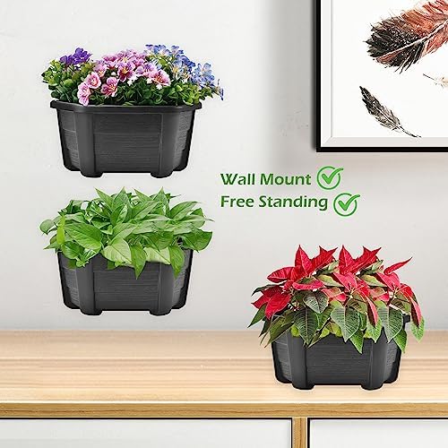 ORIMERC 9.8 inch 3 Pack Wall Hanging Planters Pots - Image 5