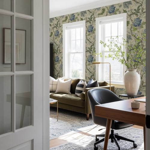 NextWall Harry & Grace Jacobean Trail Premium Matte Non-Woven Peel and Stick - Image 6