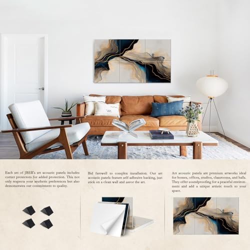 JBER 6 Pack Art Acoustic Panels 47.2" x 27" - Image 4