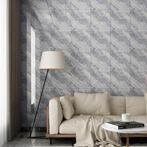 Haimin Wall Panels Peel and Stick Faux Marble Tiles 20 Pack 11.8x11.8in - Image 4