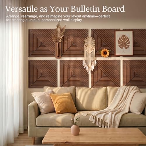 Acoustic Wall Panels, 8 Piece 23.62"X 23.62" PVC Peel and Stick Wall Panels - Image 5