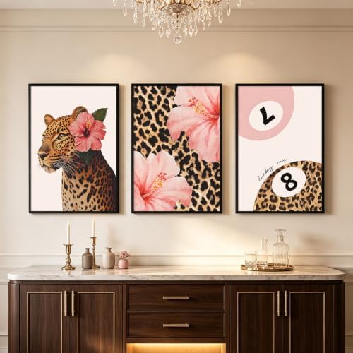 Pink Cheetah Wall Art Leopard Y2k Canvas Wall Decor Trendy Cheetah Poster - Image 5