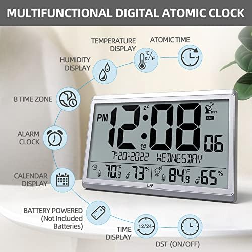LFF Atomic Clock/Never Needs Setting, Digital Wall Clock - Image 2