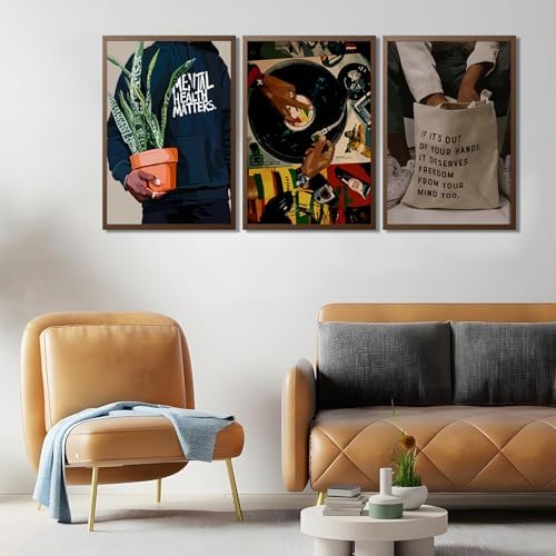 Black Men Wall Art Set of 3 Fashion African American Black Man Poster Prints - Image 5