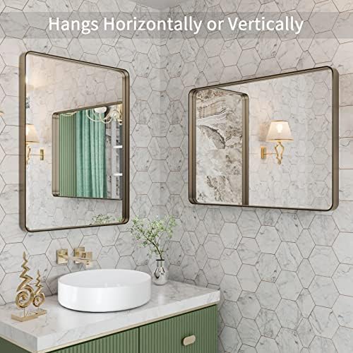 LOAAO 20"X30" Bronze Bathroom Mirror - Image 4