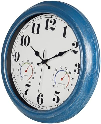 JENLYSTIME 13 Inch Outdoor Clock, Waterproof and Silent - Image 6