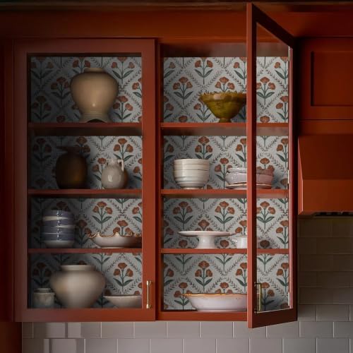 Orainege Peel and Stick Wallpaper Vintage Floral Wallpaper Self Adhesive - Image 4