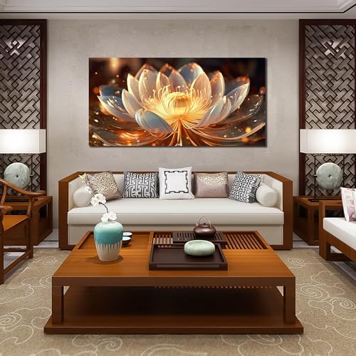 SIXTTART Lotus Flower Canvas Wall Art - Image 4
