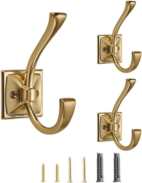 3 Pack Decorative Heavy Duty Towel Hooks by CABDM