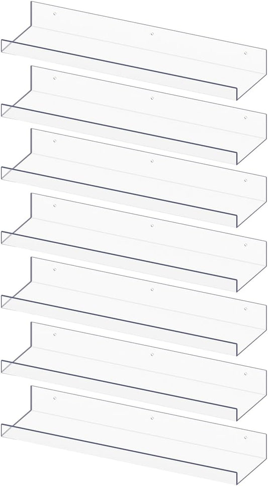 RLAVBL 7 Pack Acrylic Shelves, Living Room, Kitchen Storage by RLAVBL