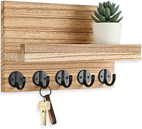 Lwenki Key Holder for Wall, Decorative Key and Mail Holder by Lwenki