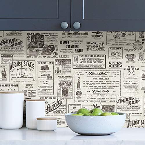 NuWallpaper by WallPops Charcoal Published Peel and Stick Wallpaper, Textured - Image 3