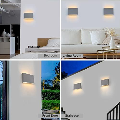 FUDESY LED Wall Sconce, 12W Up Down Modern Outdoor Wall Lights, 2 Pack - Image 7