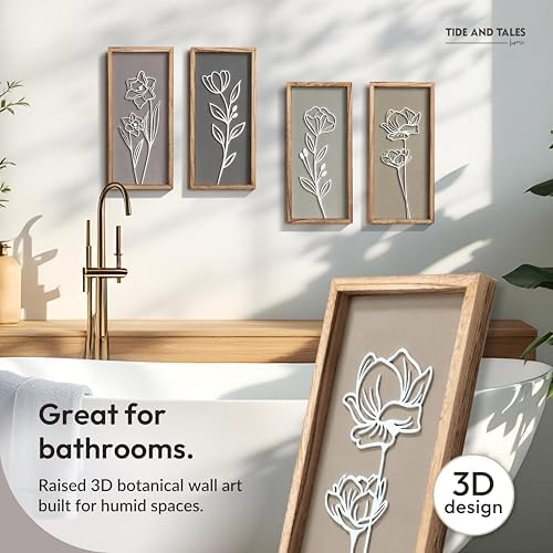 Tide and Tales 3d Framed Wall Art, Floral Boho Wall Decor - Image 4