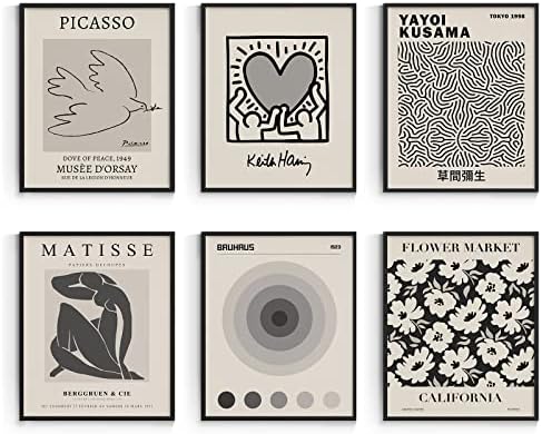 Habseligkeit Gray Master Wall Art Prints, Abstract Matisse Wall Art Exhibition by Habseligkeit