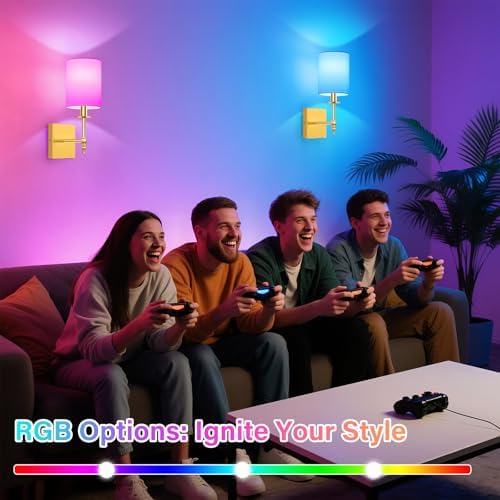 Bosceos Gold Rechargeable Wall Lights - Image 3