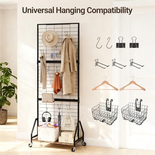 ELYKEN 2 Pack Foldable Grid Wall Panels, 5.7 x 2 FT Gridwall Display Rack - Image 6