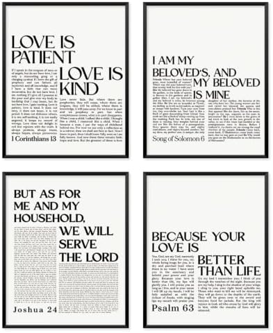 Locomiss Black and White Christian Modern Bible Minimalist Wall Art Decor by Unknown