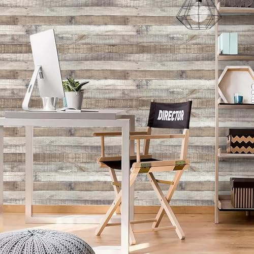 Yun-aeon Natural Wood-Grey Contact Paper Peel and Stick Wallpaper - Image 2