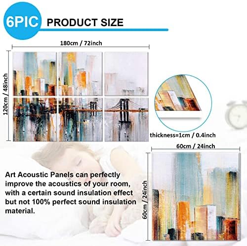 JBER Art Acoustic Panels 72" x 48", Brooklyn Bridge - Image 2