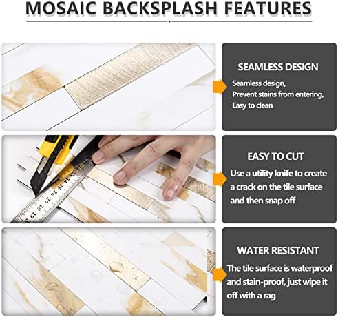 STICKGOO 20 Sheets Peel and Stick Backsplash Tile, Stick on Backsplash - Image 4