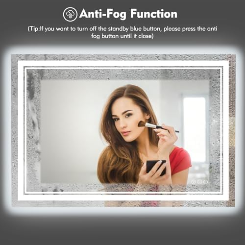 48x28 Inch RGB LED Bathroom Mirror - Image 6
