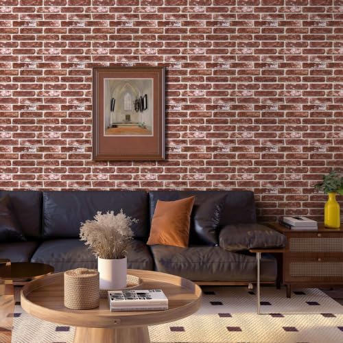 3D Peel and Stick Faux Brick Wall Panels 15.7" x 11.8" 10-Pack - Image 2