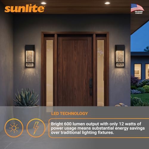 Sunlite LED Wall Sconce, 6.5" Wide, 3000K Warm White, Indoor & Outdoor - Image 5