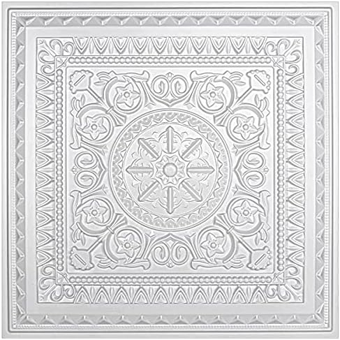 Art3d 12-Pack PVC Drop Ceiling Tiles, Plastic Sheet in White, 2 x 2 ft by Art3d