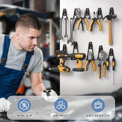 Garage Hooks, Anti-Slip Heavy Duty Wall Mount Hooks - Image 3