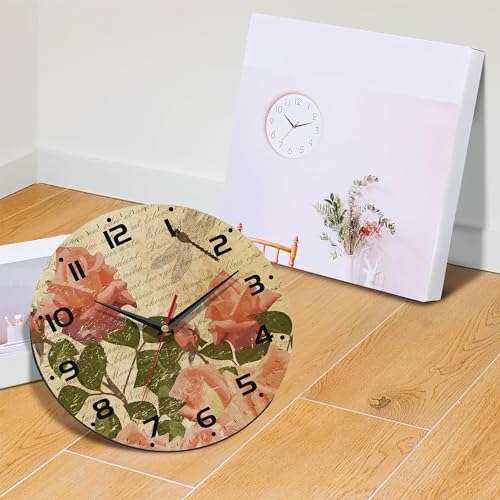 Wall Clock, Vintage Flowers - Image 6