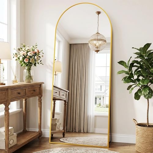 69"x28" Arched Full Length Mirror, Full Body Floor Mirror by Unknown