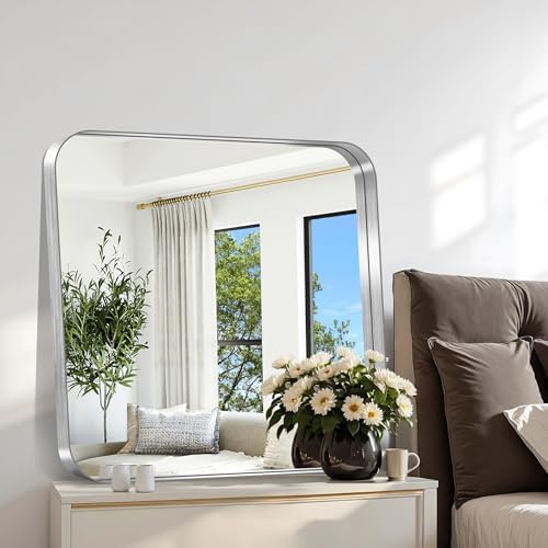 CIRCUMI Silver Bathroom Mirror - Image 4