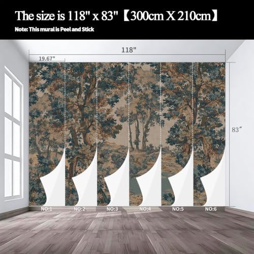Quiet and secluded Forest Valley Landscape self-Adhesive Mural - Image 3