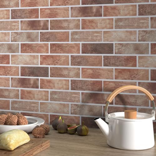 8-Pack 3D Faux Brick Acoustic Wall Panels, 11.8" x 11.8" Peel and Stick PET - Image 6